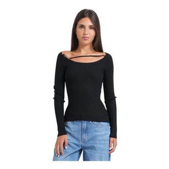 Guess Truien & Vesten, Dames, Zwart, L, Viscose Blend Sweater