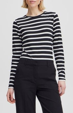 b.young Marcie Stretch Cotton Top in Off White at Nordstrom Rack, Size X-Small