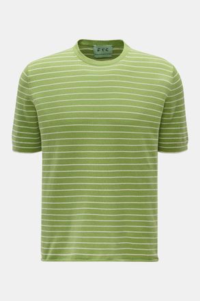 FTC Men - Short sleeve crew neck jumper green/white striped