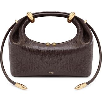 JW PEI Ellie Metal Ring Clutch in Dark Brown at Nordstrom