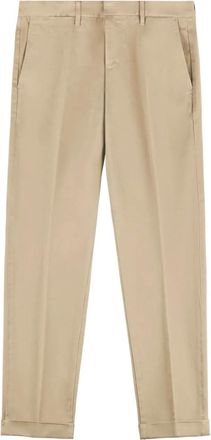 Fay Pantaloni crop in cotone elasticizzato - Toni neutri