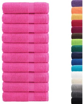 vidaXL Toallas De Mano Solund 10 Unidades Rosa 50x100 Cm 600 Gsm Vidaxl