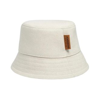 Ruslan Baginskiy Hoed met smalle rand - Dames - Accessoires - Beige - Maat: M/L Katoen