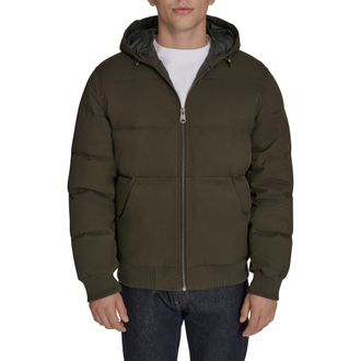 Levi's Quilted Puffer Hoodie Bomber Jacket in Olive at Nordstrom Rack, Size Xx-Large