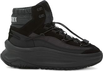 Moon Boot Zwarte Veterschoenen met Dikke Zool - Heren - Sneakers - Zwart - 46 EU - Su&egrave;de - Schoenen