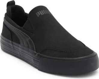 Puma Court Classic Slip-On Sneaker in Puma Black/Puma Black at Nordstrom Rack, Size 11.5