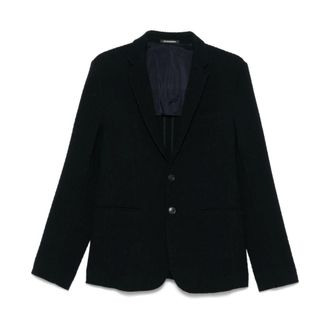 Emporio Armani Chaqueta Azul Capsule con Cierre de Botones - Jackets - Hombre - Azul - 4XL
