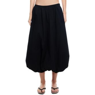 Lioness Intuition Low Rise Bubble Hem Midi Skirt in Onyx at Nordstrom Rack, Size X-Small