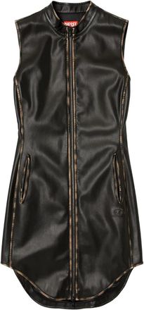 Diesel Abito corto smanicato con zip - Nero