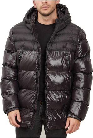Geox Hooded Down Jacket - Heren - Gewatteerde jassen - Zwart - 2XL - Jassen