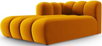 BLOOMINGLOFT Design Chaiselongue Lupine mit Armlehne links - Samtbezug