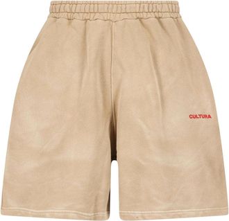 Cultura Relaxed Fit Shorts with Elastic Waistband and Subtle Branding