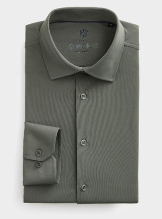 H&ouml;rst Mens Solid ultra-stretch shirt Slim fit