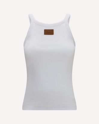 Fendi Canotta in cotone a coste Woman M