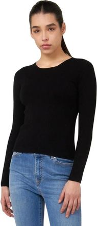 Gas Rondgebreide trui - Dames - Ronde hals truien - Zwart - M - Polyester - Truien & Vesten
