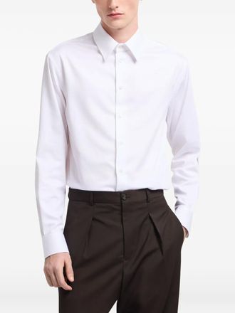 Emporio Armani long-sleeves cotton shirt - White