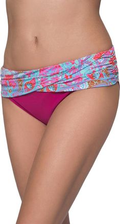 Bleu Rod Beattie St Tropez Sarong Hipster Swim Bikini In Rouge