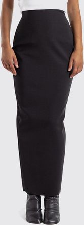 Rick Owens High-Waisted Long Pencil Skirt in Cr&ecirc;pe
