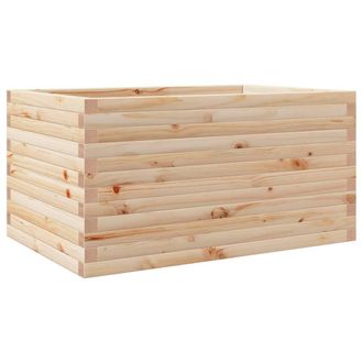 Berkfield Home Garden Planter 90x60x46 cm Solid Wood Pine in Light Tan | Size: 90 x 60 x 46 cm