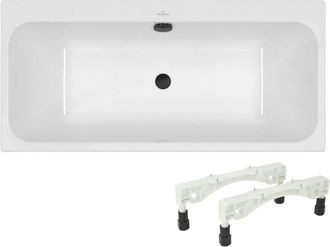 Villeroy & Boch Ba&ntilde;era Villeroy & Boch Architectura De 170 X 70 Cm, Con Instalaci&oacute;n A La Derecha, Patas Y Desag&uuml;e Wirquin Negro