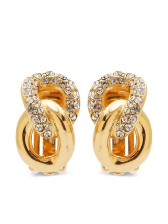 Dior 2000s oorbellen met stras - Goud