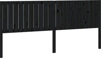 vidaXL Cabecero de cama madera maciza de pino negro 205,5x4x100 cm Vidaxl