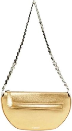 Burberry Pre-owned Cross Body Bags, female, Yellow, Size: ONE SIZE Pre-owned Leather Shoulder Bag