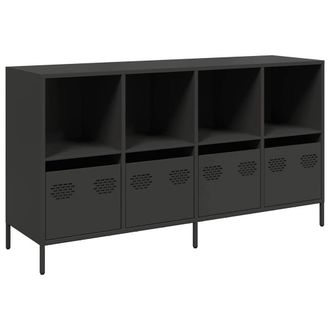 Berkfield Home Sideboard Black 135x39x73.5 cm Cold-rolled Steel