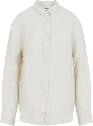 PANGAIA Zomer Linnen Overshirt - Dames - Zomerjassen - Wit - S - Linnen - Jassen
