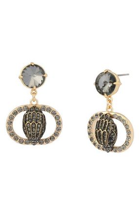 Kurt Geiger Chelsea Eagle Crystal Drop Earrings in Black Diamond at Nordstrom