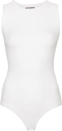 Jil Sander stretch-design bodysuit - women - Polyamide/Elastane - S - White