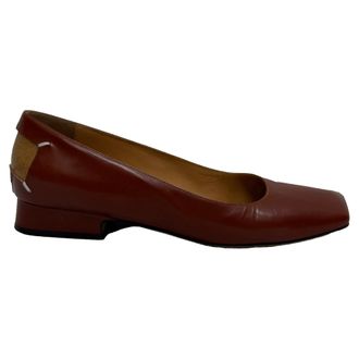 Maison Margiela D&eacute;cortiqu&eacute; Four Stitches Ballet Flats in Brown Leather