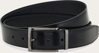Ferragamo Men Reversible and adjustable belt Black