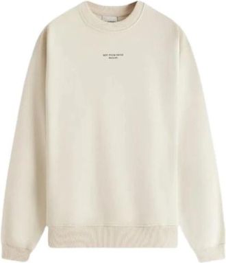 Dr&ocirc;le de Monsieur Slogan Sweatshirt - Heren - Sweatshirts - Wit - M - Hoodies & sweatvesten