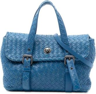 Bottega Veneta Pre-owned Handbags, female, Blue, Size: ONE SIZE Pre-owned Handbag