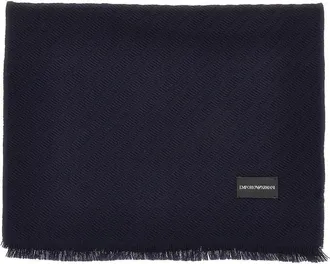 Emporio Armani Jacquard wool scarf Man One Size
