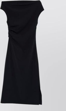 Parosh midi ruched dress nylon silk blend