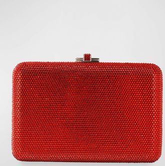 Judith Leiber Slim Slide Crystal Evening Clutch Bag