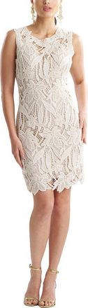 Natori Crochet Lace Sheath Dress