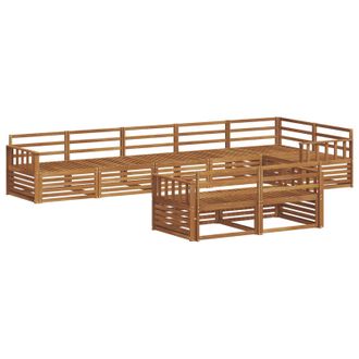 vidaXL Conjunto De Sof&aacute;s De Exterior 8 Uds. Natural Vidaxl