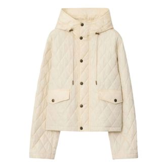 Burberry (WMNS) Burberry Pembroke Hood Quilted Jacket Ivory 8110327