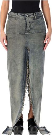Rick Owens Dames, Rokken, Blauw, Maat: W27 Denim
