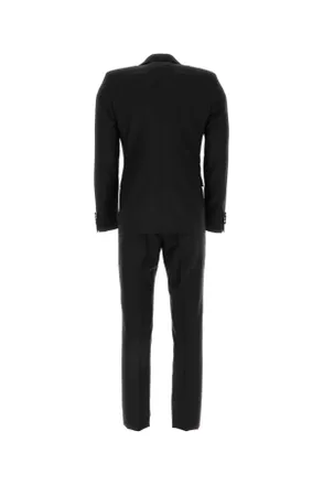 Prada Mens Black Wool Blend Tuxedo Nero Wmwo Completi