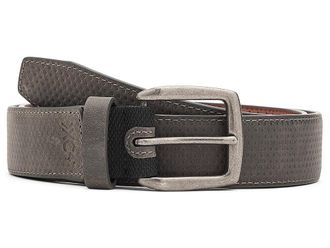 Johnston & Murphy Xc4 Burnished Perforated Belt Mens Belts Gray : 40, Leather/Suede