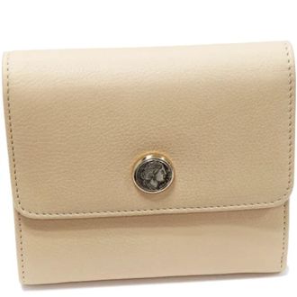 Bulgari Pre-owned Wallets, female, Beige, Size: ONE SIZE Pre-owned Leather wallets