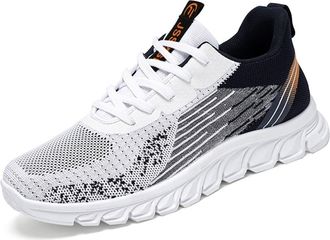 Generic Mens Sports Shoes Breathable Mesh Walking Running Tennis Shoes Training Shoe Workout Gym Wear Sneakers Athletic Shoes(Blue 1,7.5 UK)