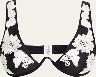 SIMKHAI Rosie Floral Underwire Bikini Top