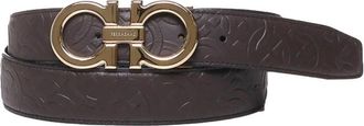 Ferragamo Gancini Riem Omkeerbaar - Heren - Riemen - Bruin - 115 CM - Leer - Accessoires
