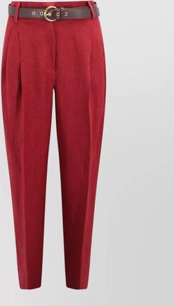 Max Mara linen trousers high waist belted max mara