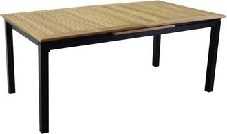 Vacchetti Vacchetti - Idaho Plus Mesa De Aluminio Extensible Tapa De Teca Antracita Cm180/240x100h76